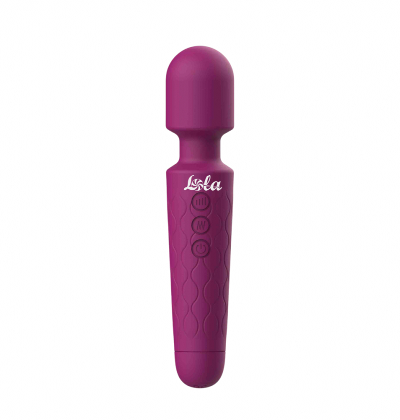Вибромассажер "Lola Wand Mini" мега мощный, винный 